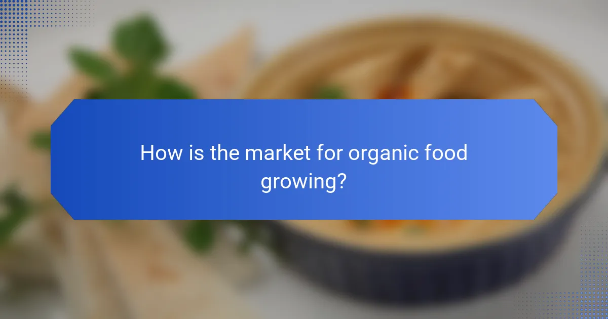 How is the market for organic food growing?