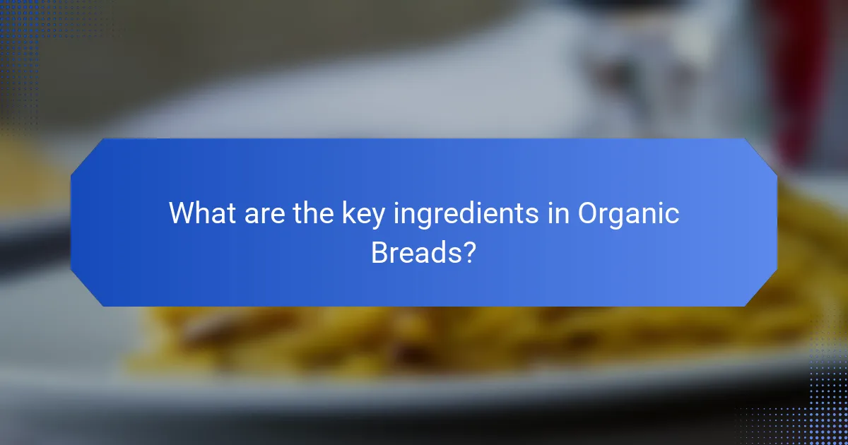 What are the key ingredients in Organic Breads?