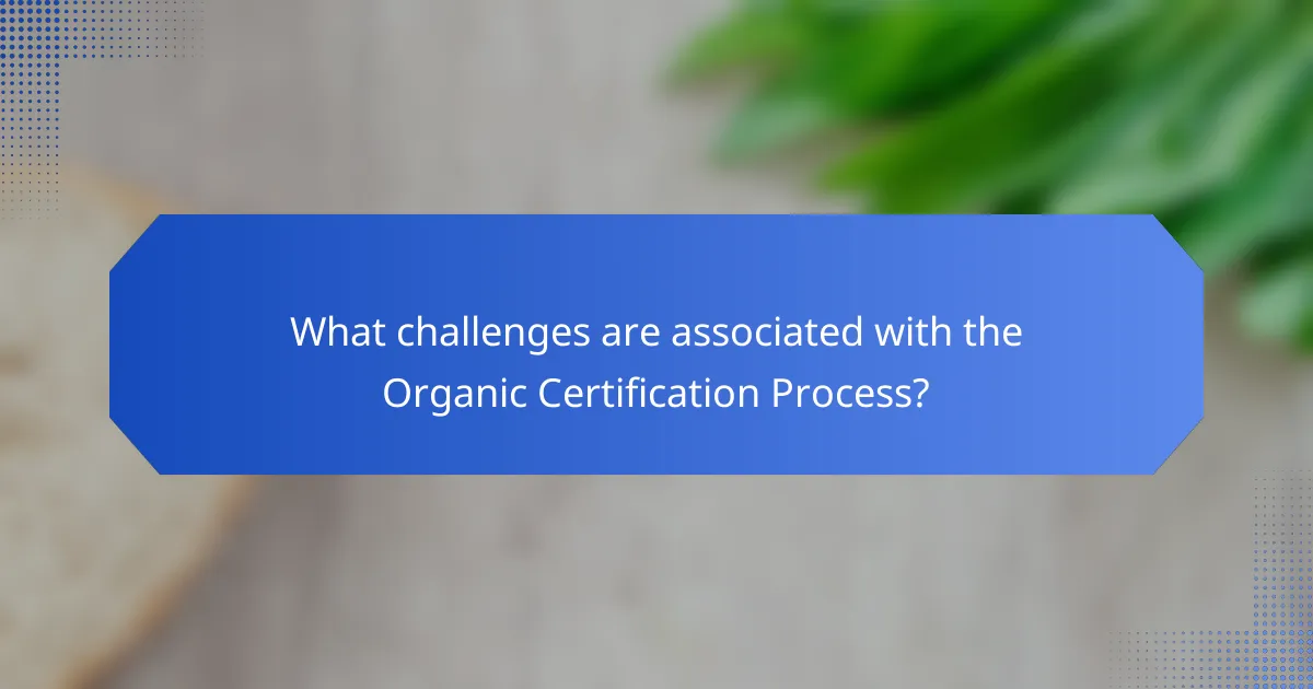 What challenges are associated with the Organic Certification Process?